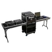 Odyssey Pro Rack Case w/ Wheels and Tables, 13 Unit Top Rack, 16 Unit Bottom Rack