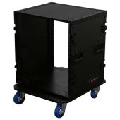 Odyssey Black Label 12-Space Amp Rack Case with Wheels