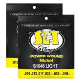 S.I.T. Strings S1046 Light Nickel Power Wound Electric Guitar Strings - 2 Sets