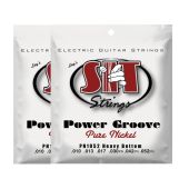 S.I.T. Strings PN1052 Heavy Bottom Pure Nickel Power Groove Electric Guitar String - 2 PACK