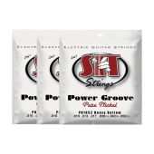 S.I.T. Strings PN1052 Heavy Bottom Pure Nickel Power Groove Electric Guitar String - 3 PACK