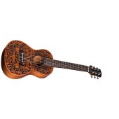 Luna Guitars - Uke Tribal 6-String Baritone - Mahogany