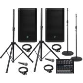 Audio Package 2, 2 Speakers, 2 Microphones, Stands, Cables and a Mixer
