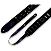 Levy's Classics Series Galaxy Punch Out Guitar Strap, Black M12GSC-BLK