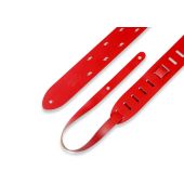 Levy's Classics Series Lightning Bolt Punch Out Guitar Strap M12LBC-RED
