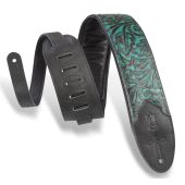 Levy's 3" Wide Embossed Leather Guitar Strap M4WP-001 