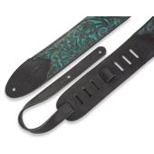 Levy's 3" Wide Embossed Leather Guitar Strap M4WP-001 