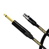 Mogami Gold Belt-Pack Cable with TA4F Plug to 1/4" Straight Connector for Shure Wireless System (24")