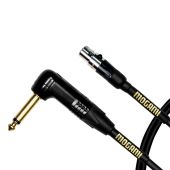 Mogami Gold BPSH TS-18R Belt Pack Cable for Shure Wireless Systems with TA4F Right Angle TS Male Plug Connector