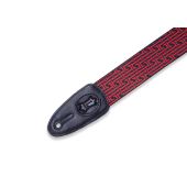 Levy’s Signature L Guitar Strap, Black & Red MPLL-006