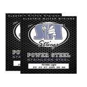 S.I.T. Strings PS1046 Light Stainless Steel Power Steel Electric Guitar String - 2 Sets