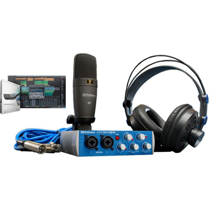 PreSonus AudioBox 96 Studio Complete Hardware/Software Recording Bundle (Blue)