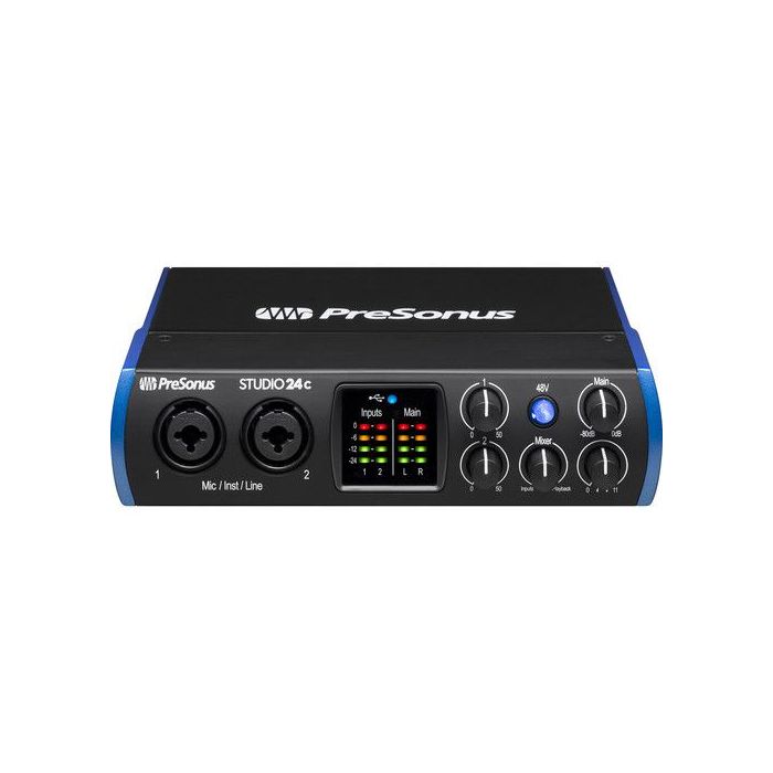 PreSonus Studio 24c 2x2 USB-C Audio Interface Available For Rent