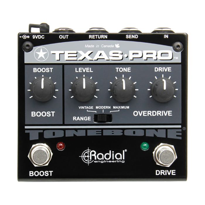 Radial Texas-Pro™ Overdrive and Boost Pedal; Texas-Pro™ - Applications