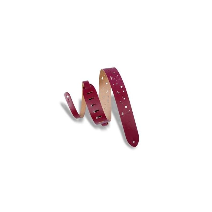 Levy's Classics Series Galaxy Punch Out Guitar Bass Strap, Burgundy M12GSC-BRG