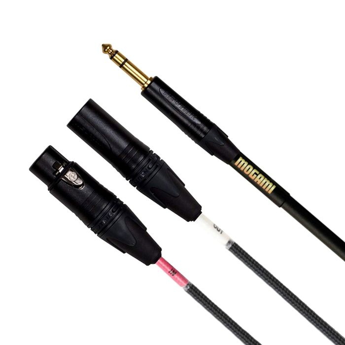 Mogami Gold Insert XLR Cable - 1/4-inch TRS Male to XLR Male/Female - 2 foot