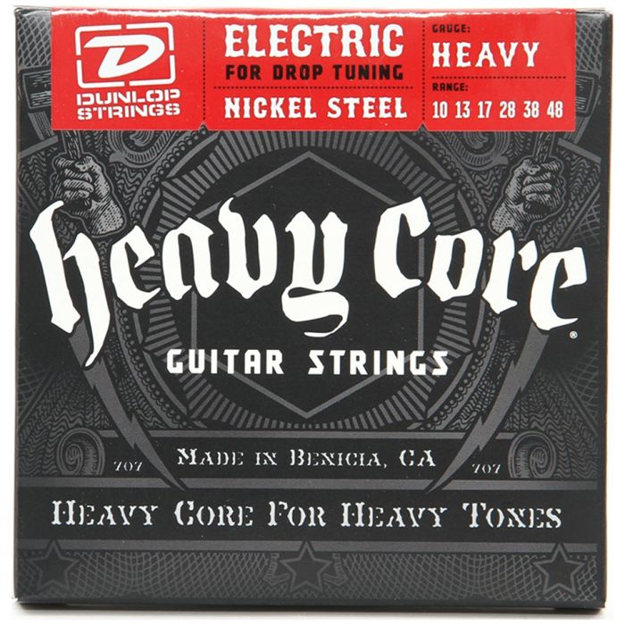 Dunlop 3 sets of DHCN1048 Heavy Core 6/SET Electric Strings
