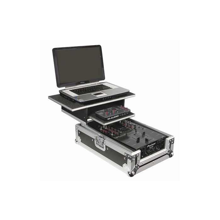 Odyssey Flight Zone Glide Style 10" DJ Mixer Case w/ Dual Sliding Laptop Platform
