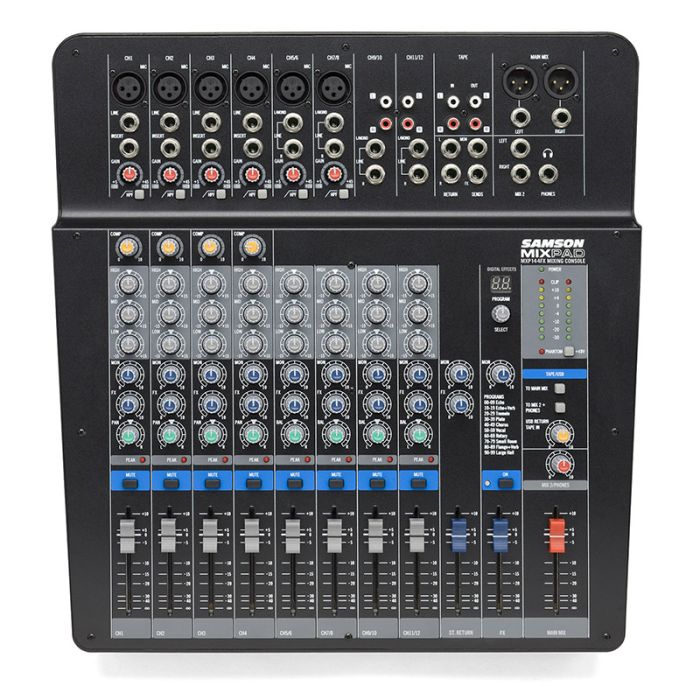 Samson - MixPad MXP144FX - 14-Input Analog Stereo Mixer with Effects and USB
