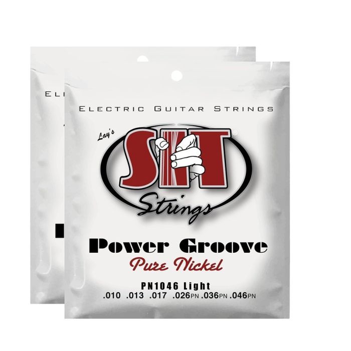 S.I.T. Strings PN1046 Light Pure Nickel Power Groove Electric Guitar String - 2 PACK