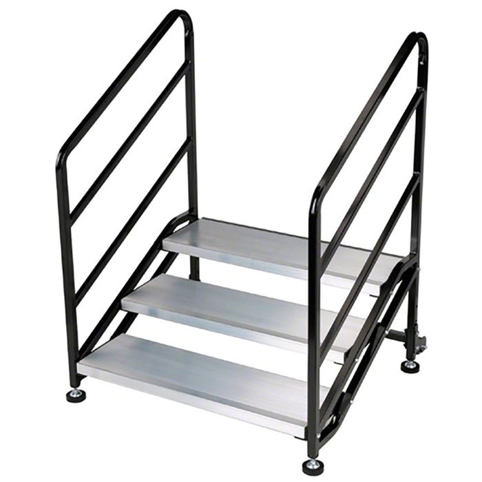 3 Step Stair Unit with Hand Rails Available For Rent