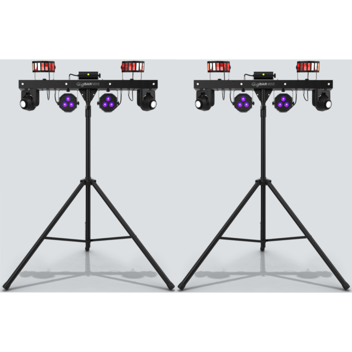 2 Chauvet DJ Gig Bar Moves 5-in-1 LED Lighting System with Moving Heads For Rent