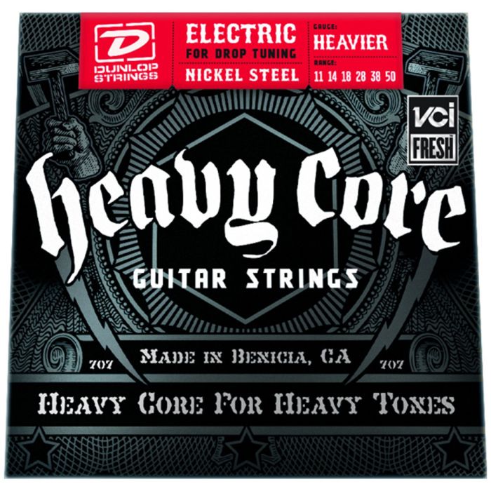Dunlop DHCN1150 Heavier Core-6/Set Electric Strings 1 pack