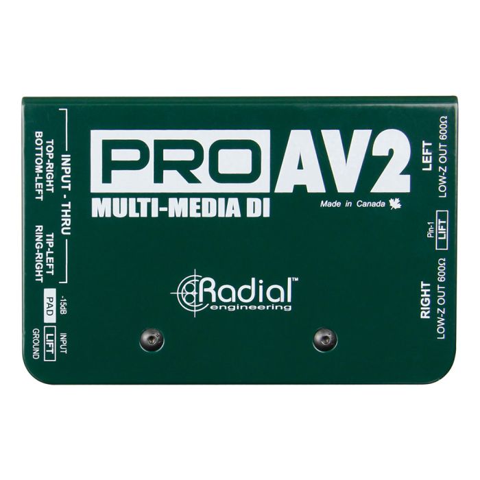 Radial ProAV2 2-channel Passive A/V Direct Box