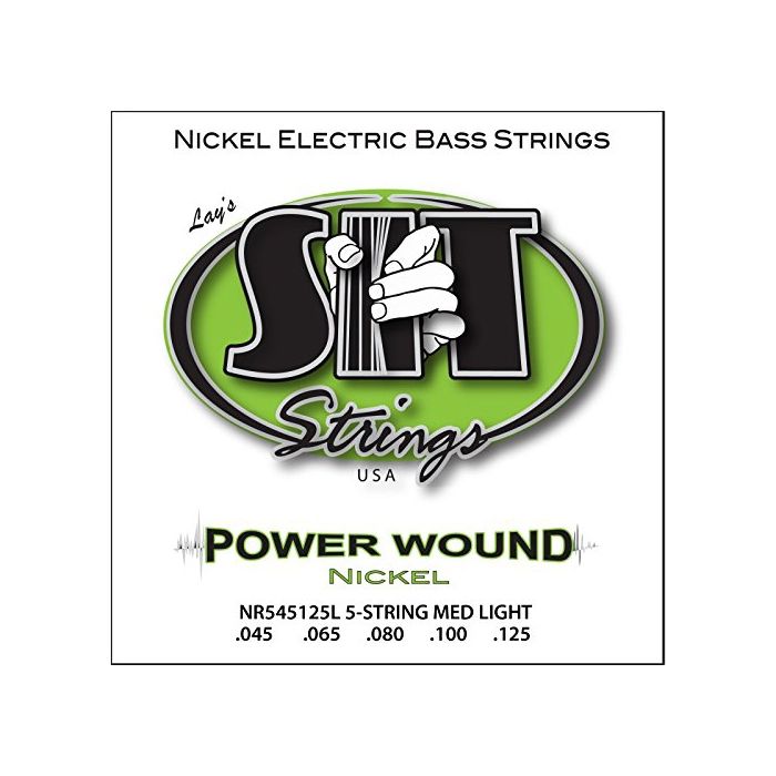 S.I.T. Strings NR545125L Nickel Plated Bass Guitar Strings, 5-String Light