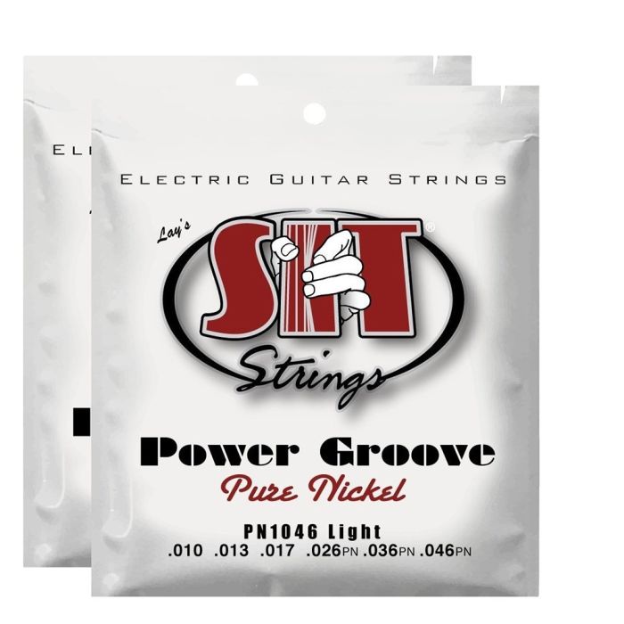 S.I.T. Strings PN1046 Light Pure Nickel Power Groove Electric Guitar String - 2 Sets
