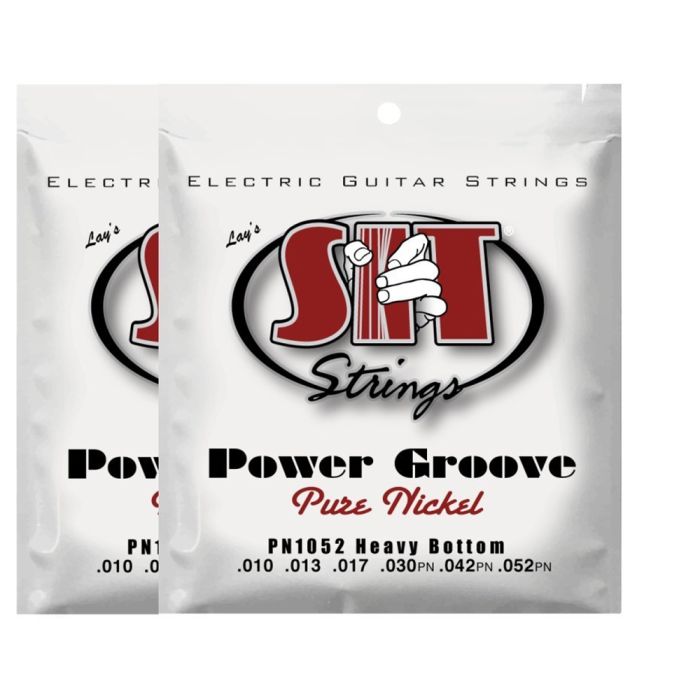 S.I.T. Strings PN1052 Heavy Bottom Pure Nickel Power Groove Electric Guitar String - 2 Sets