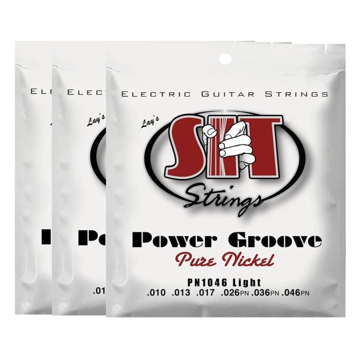 S.I.T. Strings PN946 Rock'n Roll Pure Nickel Power Groove Electric Guitar String - 3 Sets