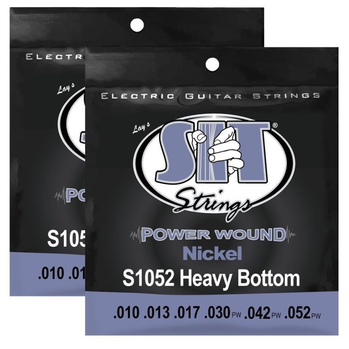 S.I.T. Strings S1052 Heavy Bottom Nickel Power Wound Electric Guitar Strings - 2 Sets