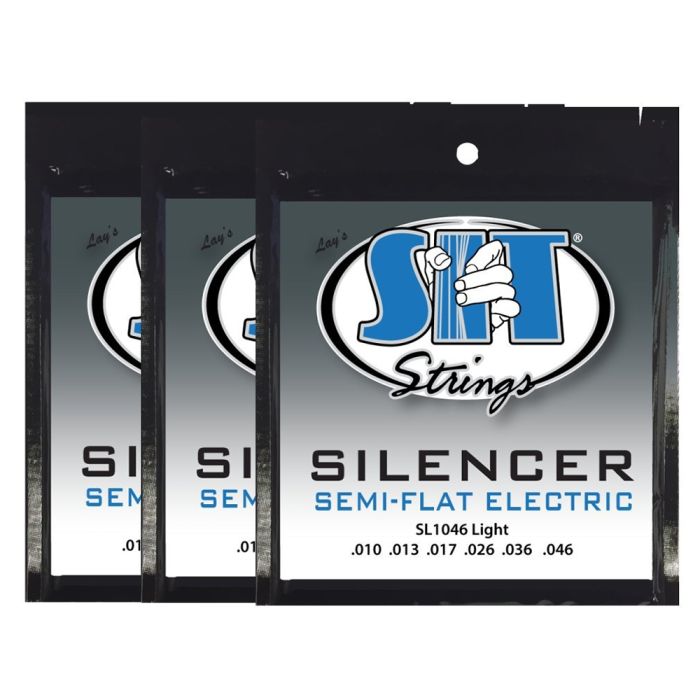 S.I.T. Strings SL1046 Silencer Electric Guitar Strings - 3 Sets